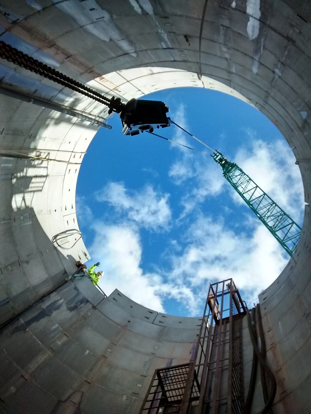 Picture of a deep concrete shaft