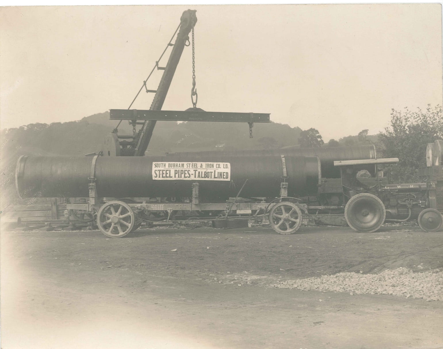 Vyrnwy Aqueduct under construction