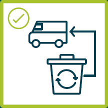 Van collecting waste icon