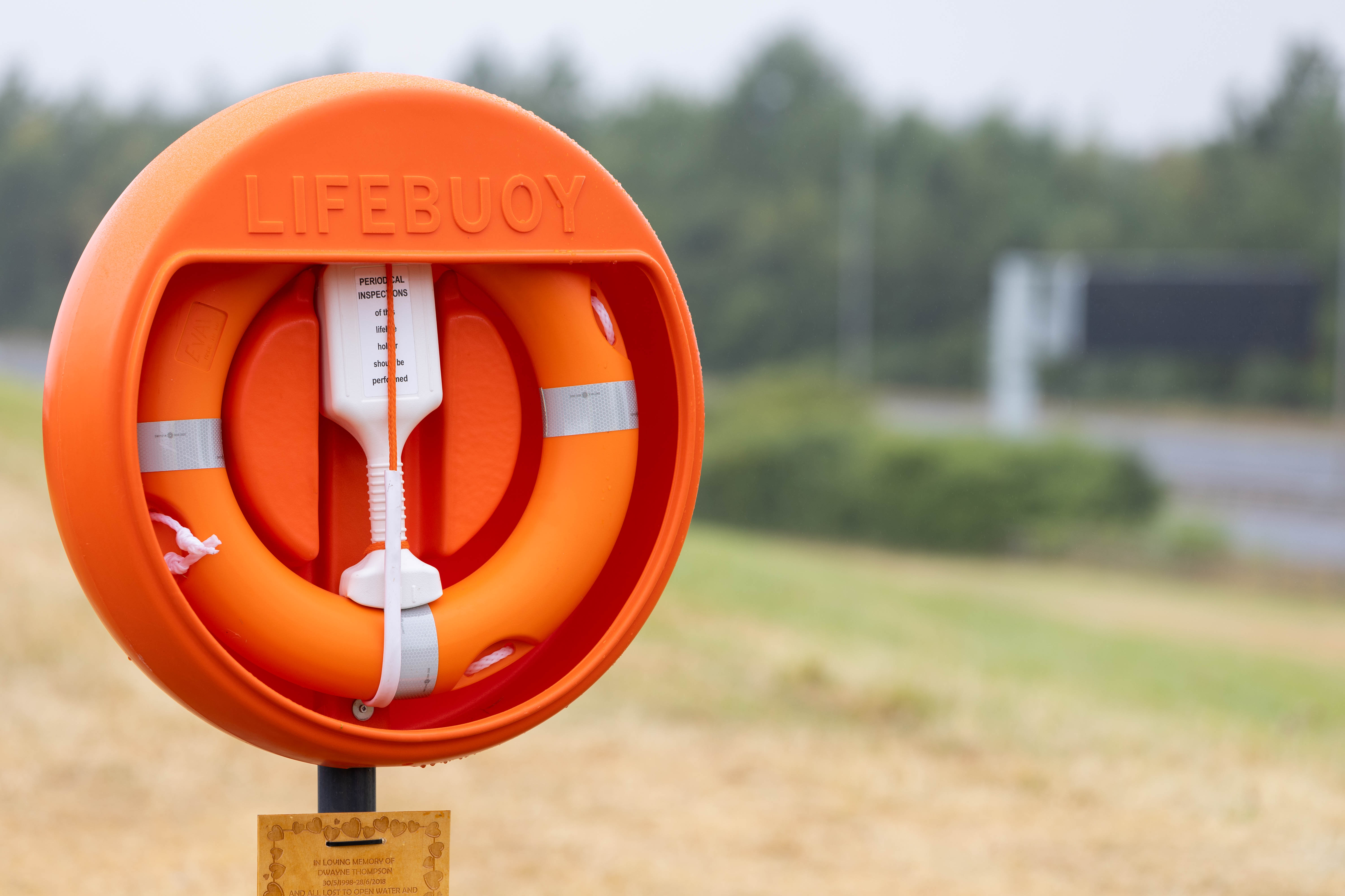 Life ring at Audenshaw reservoir