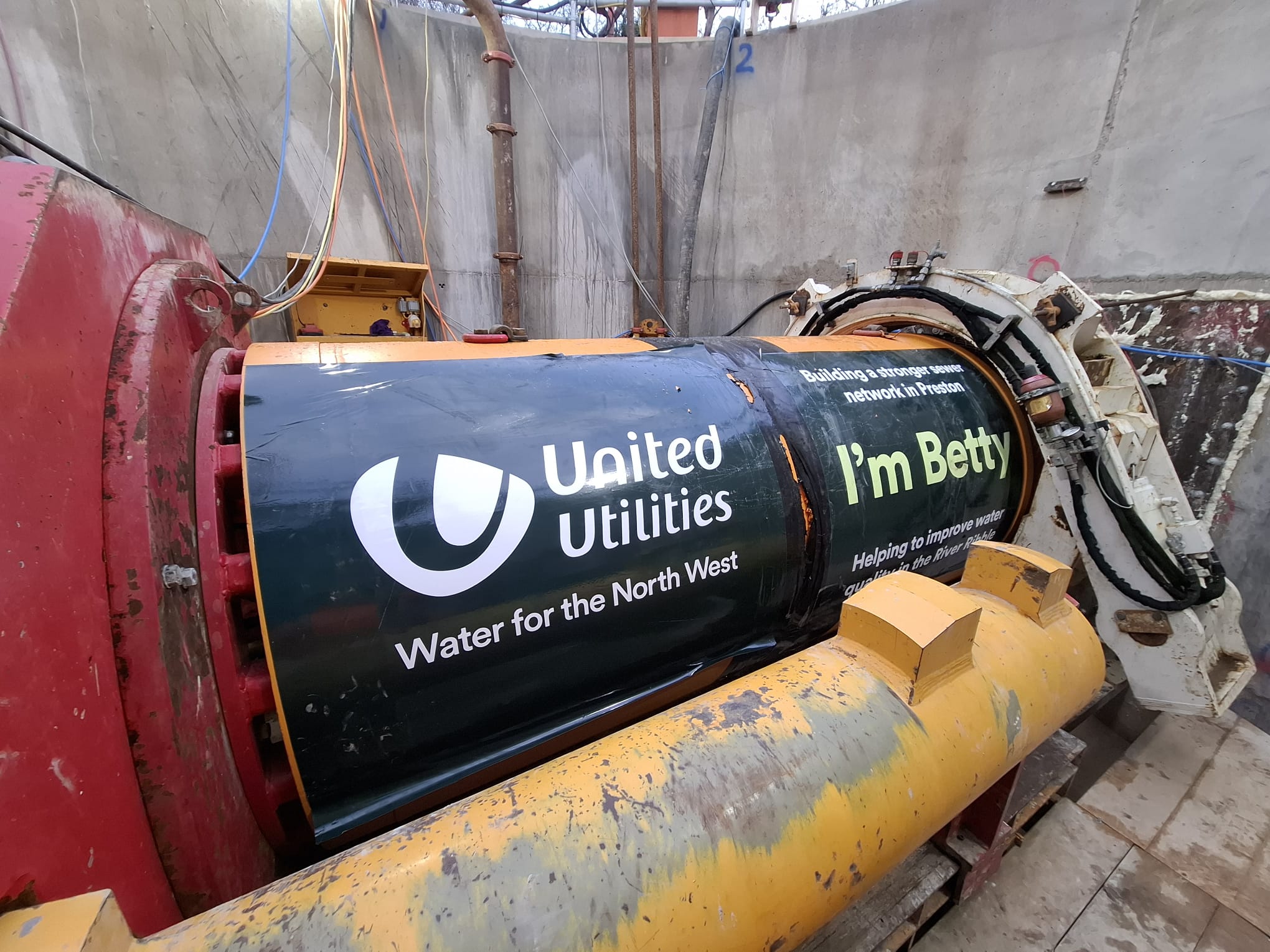 'Betty' the tunnel boring machine which dug the 300m stormwater storage tunnel