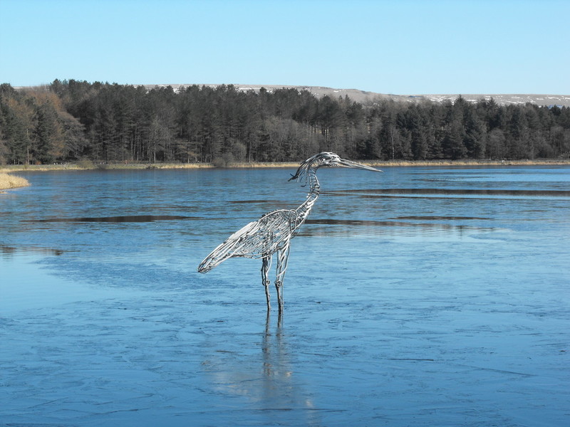 A photo of Entwistle reservoir crane
