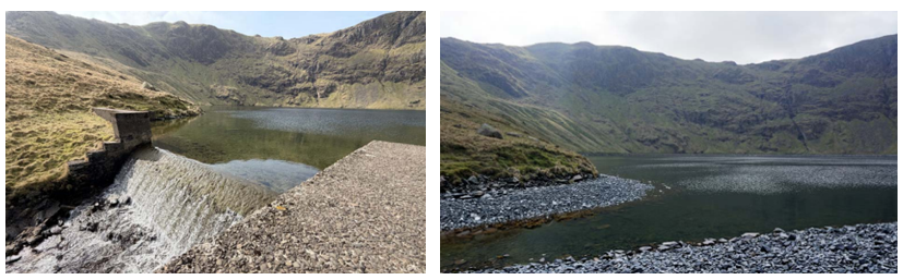 Blea Water before (left) and after our work (right)