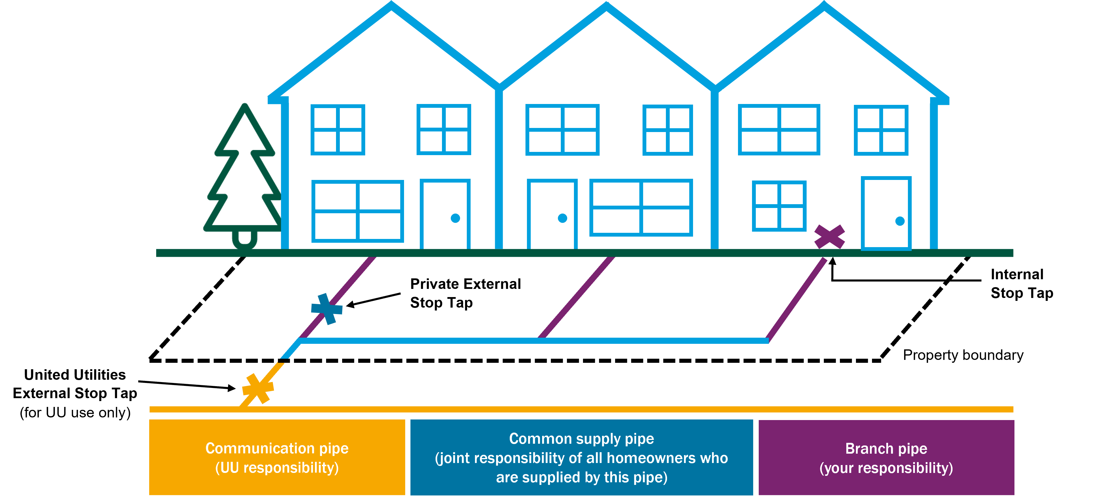 Common supply pipes Common supply pipes graphic