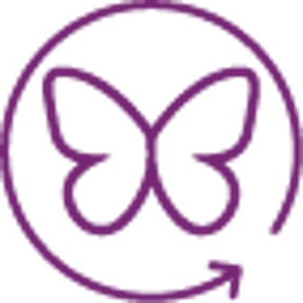 dark purple butterfly cycle icon