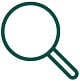 Magnifying glass phone icon