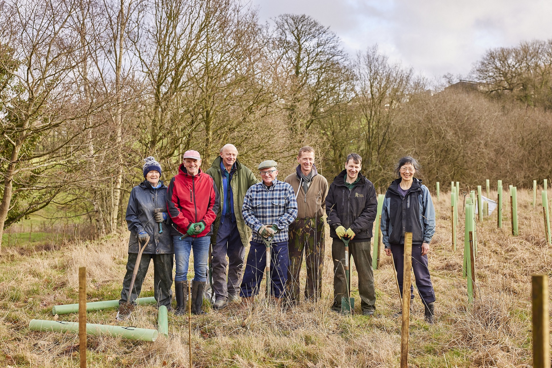 Tree planting group photo